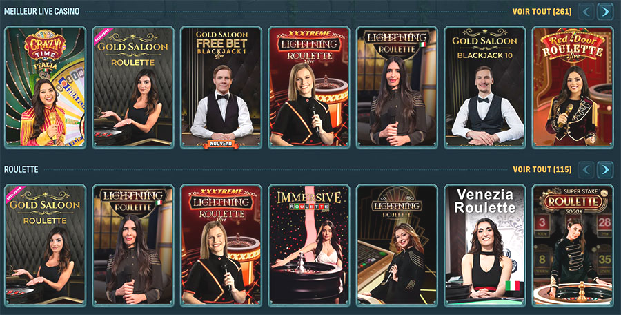 Live Casino Bereich mit deutschsprachigen Dealern bei TigerSpin